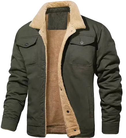 Shearling Collar Lined Jacket