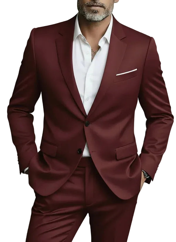 Two-Piece Slim Fit Suit – Tailored Formal