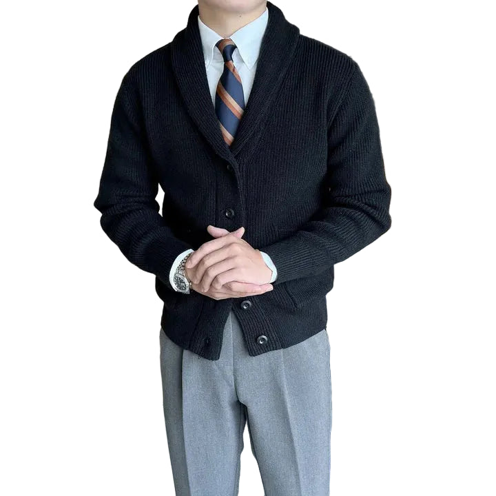 Button-Front Knit Cardigan