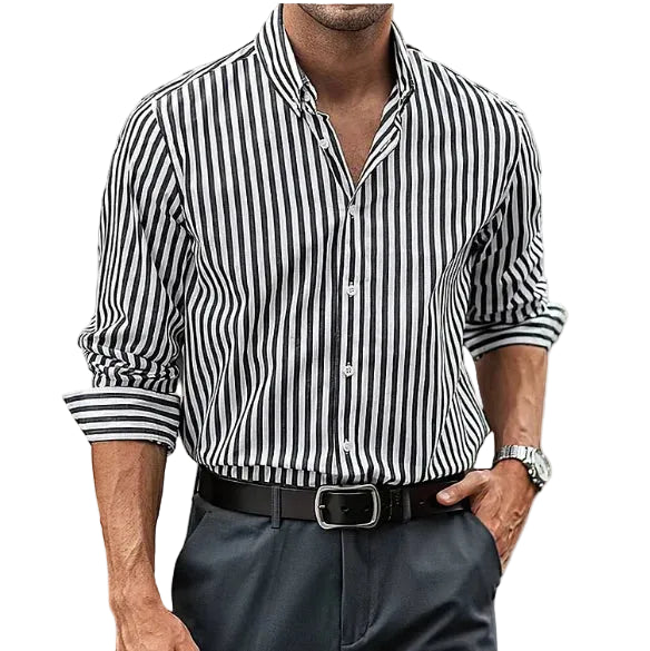 Chic Striped Button Shirt