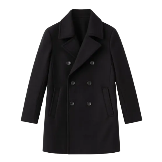 The Buckingham Warm Winter Double Breasted Wool Peacoat