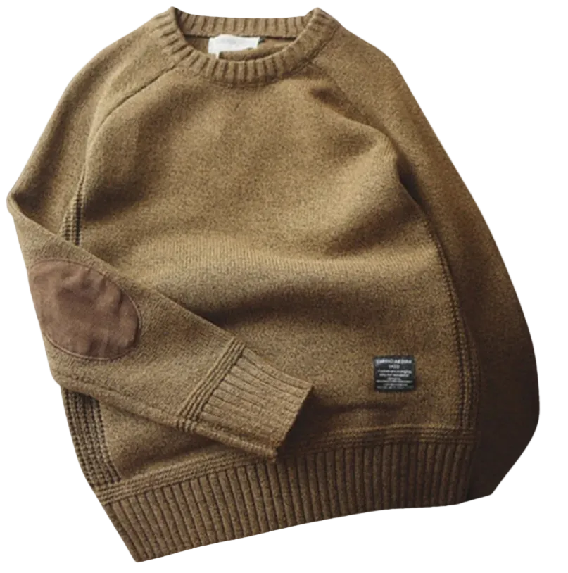 The Briarwood Oversized Knit Sweater with Elbow Patches