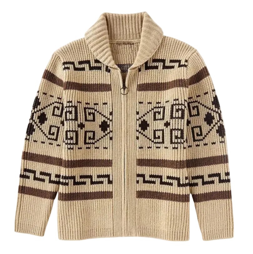 The Serravalle Button Up Knit Cashmere Shawl Collar Cardigan