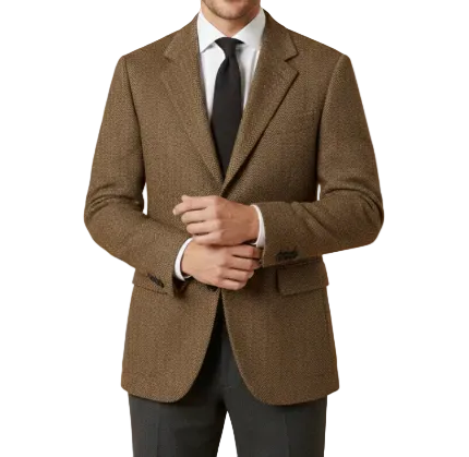 The Jefferson Classic Wool Herringbone Tweed Blazer