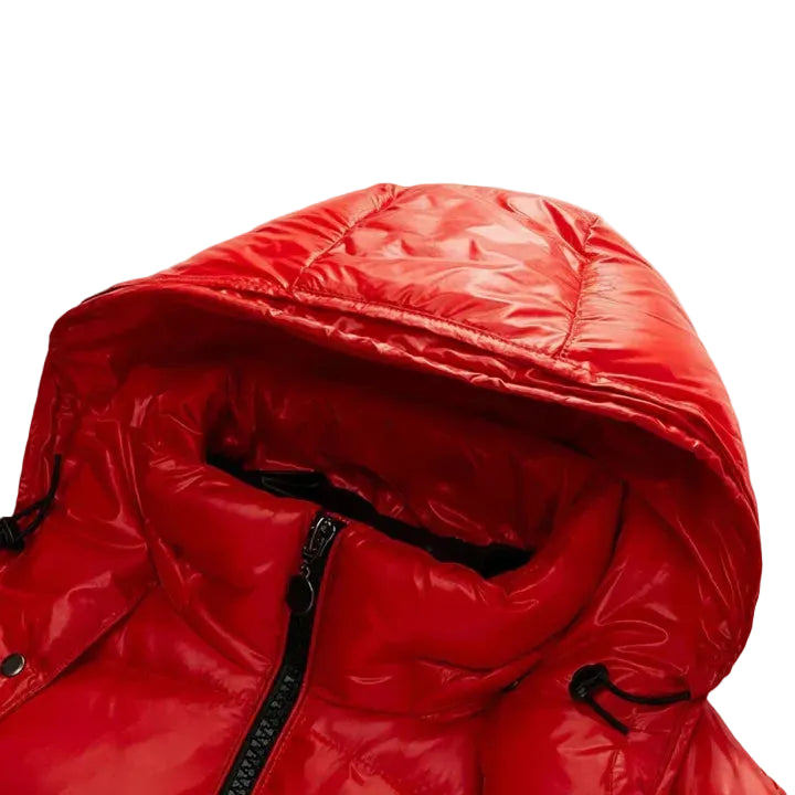 Glossy Hooded Puffer Jacket