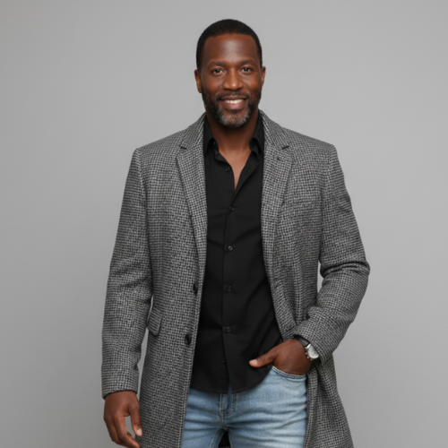 Stylish Notched Lapel Overcoat