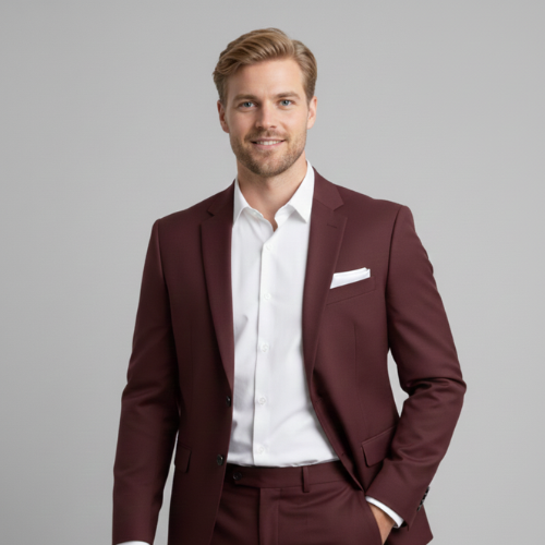 Two-Piece Slim Fit Suit – Tailored Formal