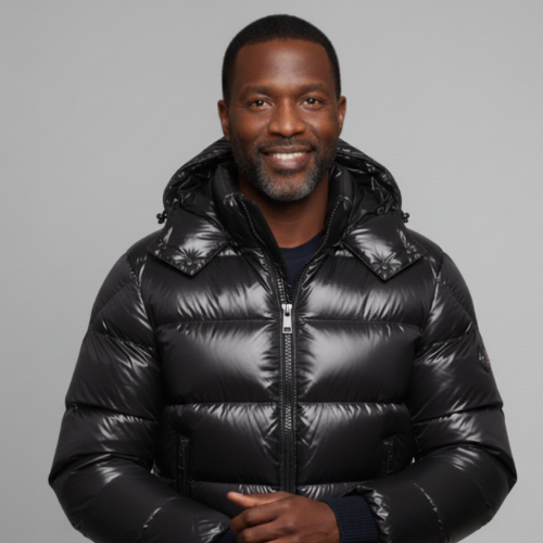 Glossy Hooded Puffer Jacket