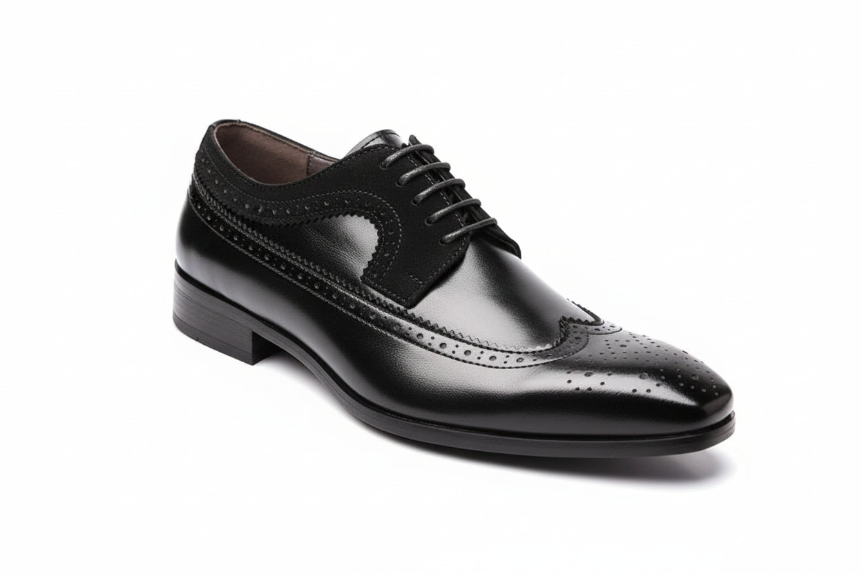 Two-Tone Brogue Oxford Shoes
