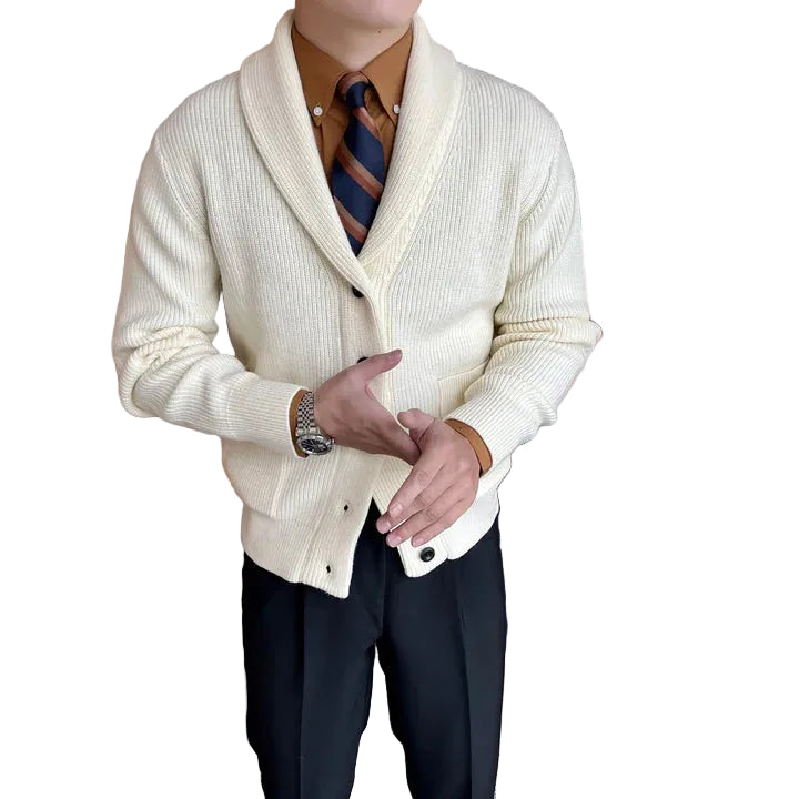 Button-Front Knit Cardigan