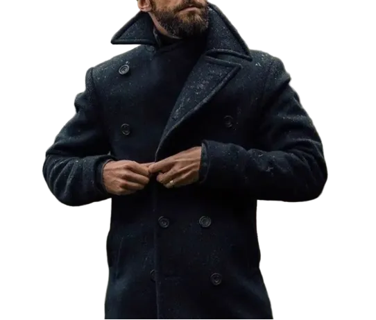 The Buckingham Warm Winter Double Breasted Wool Peacoat