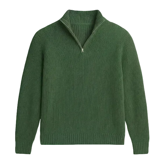 The Vicenza Soft Knit Cashmere Half Zip Sweater