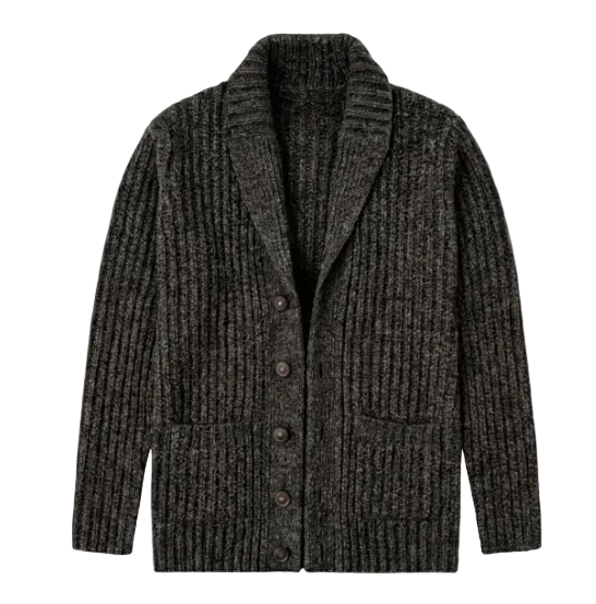The Montpellier Chunky Knit Shawl Collar Cardigan