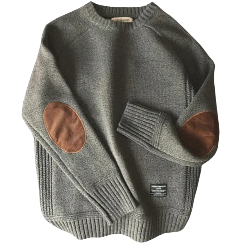 The Briarwood Oversized Knit Sweater with Elbow Patches