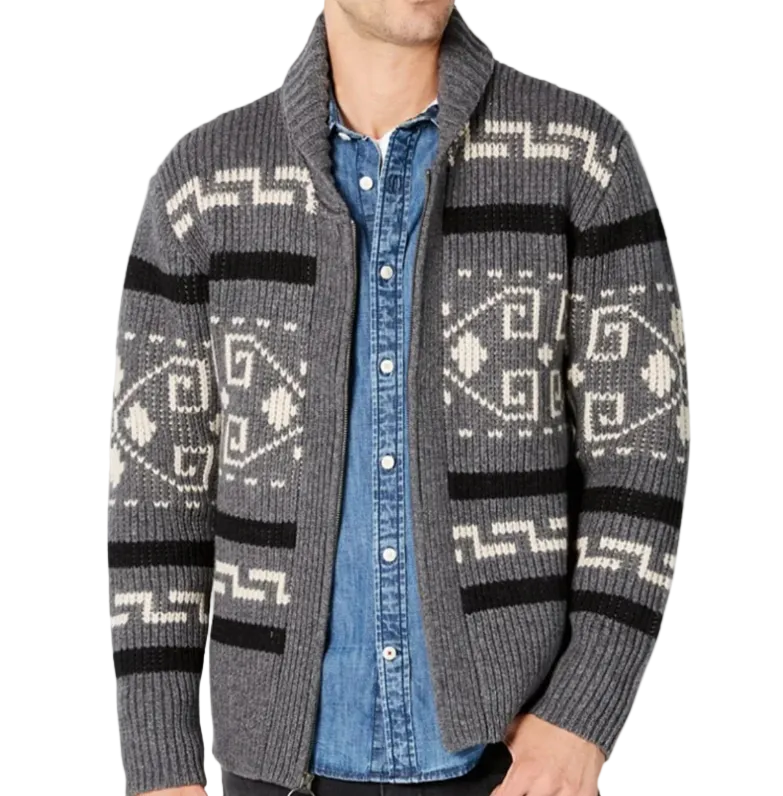 The Serravalle Button Up Knit Cashmere Shawl Collar Cardigan