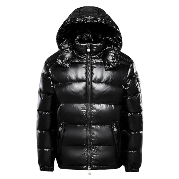 Glossy Hooded Puffer Jacket
